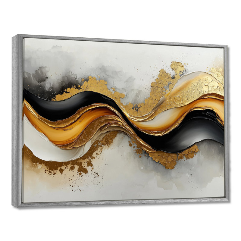 Goldern, Argent argent, H 12 po x l 20 po, Impression encadrée flottante