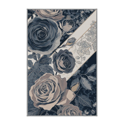 Tapis floral moelleux et doux à motif floral rose et rose Teamont