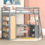 Lit mezzanine avec échelle, tablettes et bureau-1651889364-1651889371