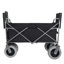 Chariot de pêche avec porte-cannes, chariot de plage avec grandes roues pour le sable, capacité de 500 lb - Chariot tout terrain à structure en acier avec pneus pneumatiques de 9 po, sangle avec sac multiusage, noir