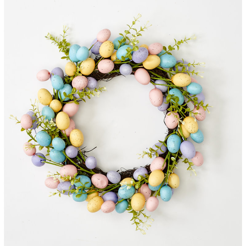 16" Easter Eggs Wreath