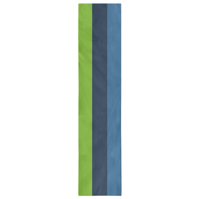 Minnesota Basketball Table Runner, 72" L x 16" W, Aurora Green/Navy/Blue, Poly Twill