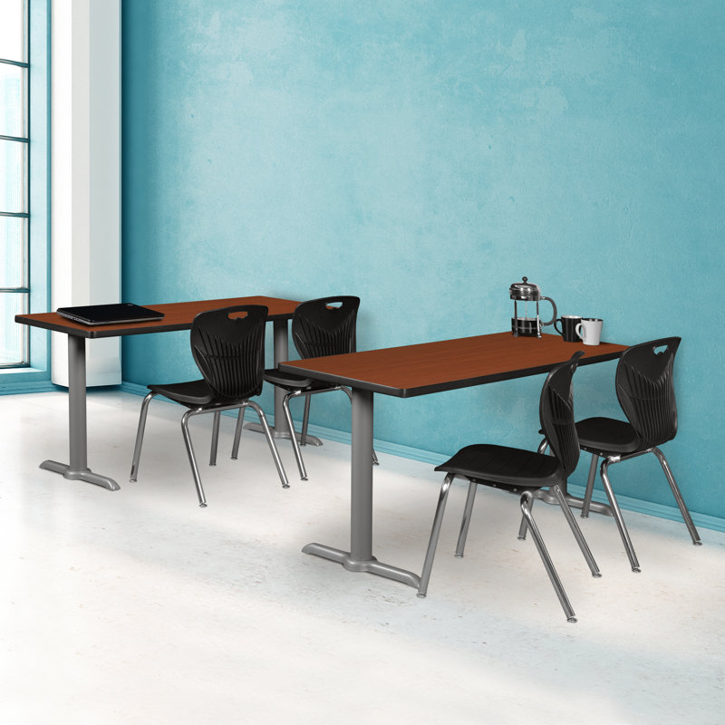 Base et table de formation Cain, H 29 po x L 42 po x l 24 po, Gris, Cerise