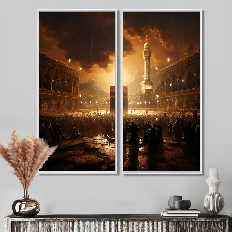 Art mural sur toile traditionnel, 40" H x 40" W, Impression encadrée flottante, White