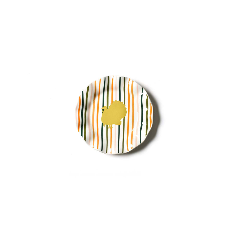 Turkey Stripes 8 Ruffle Plate
