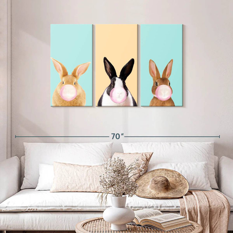 Brampt Funny Bunnies, 28" H x 45" W