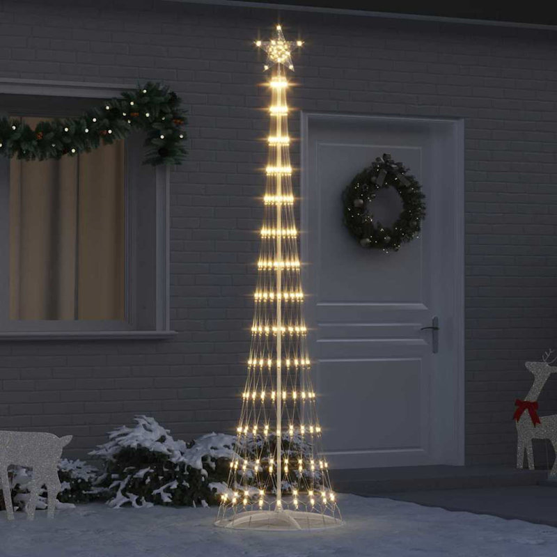  LED Christmas Tree 70 x 70 x 250 cm Metal, Warm White
