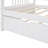 Twin Size Daybed Wood Bed With Twin Size Trundle,White