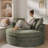 Boneless 61''W Chenille Large Round Accent Sofa, Modern Sleeper Sofa, No Assembly Required-1913970776