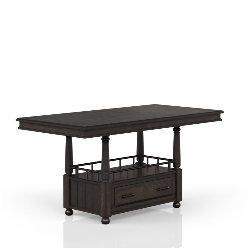 Table de salle à manger à hauteur de comptoir avec tiroir de rangement et tablette Binette