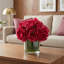 Peony Arrangement in Glass Vase with Grass-2022617962