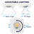 3'' Selectable Color Temperature Dimmable Air-Tight IC Rated LED Canless Recessed Lighting Kit