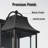 3 - Light Large Outdoor Wall Lighting Sconce Light With Clear Glass in Black Finish