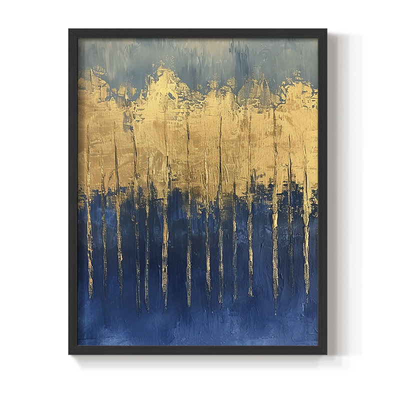 ABSTRACT Series VI  -Premium Framed Print -Ready to Hang - No Nails Required, Black, 11" H x 9" W