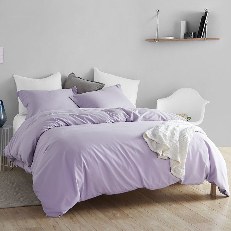 Microfiber / Polyester Duvet Cover, Queen Duvet Cover + 2 Shams, Blue
