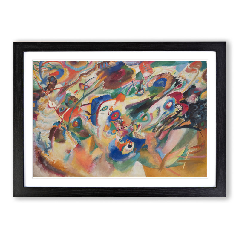 Composition VII by Wassily Kandinsky - Picture Frame Painting, Black Framed, 36cm H x 48cm W x 2cm D