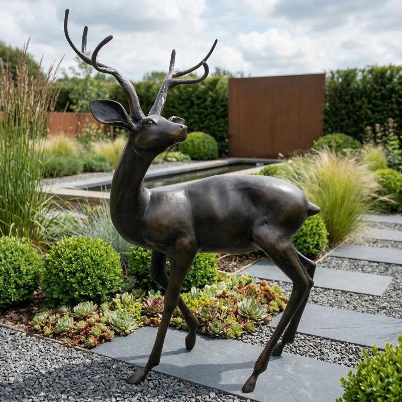 Deer Metal Garden Statue