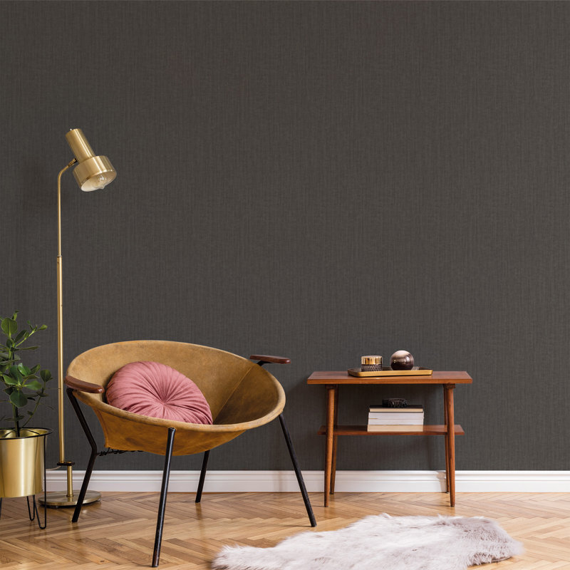 Dasean 10.05m x 53cm Matte Paste the Wall Wallpaper Roll, Dark Grey