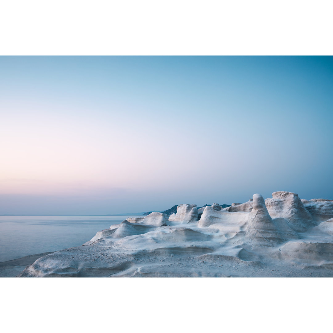 Sarakiniko Strand Bei Sonnenuntergang - Leinwandbild