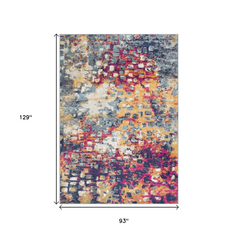 Tapis bleu et ivoire Raenae, Rectangle 8 pi x 11 pi