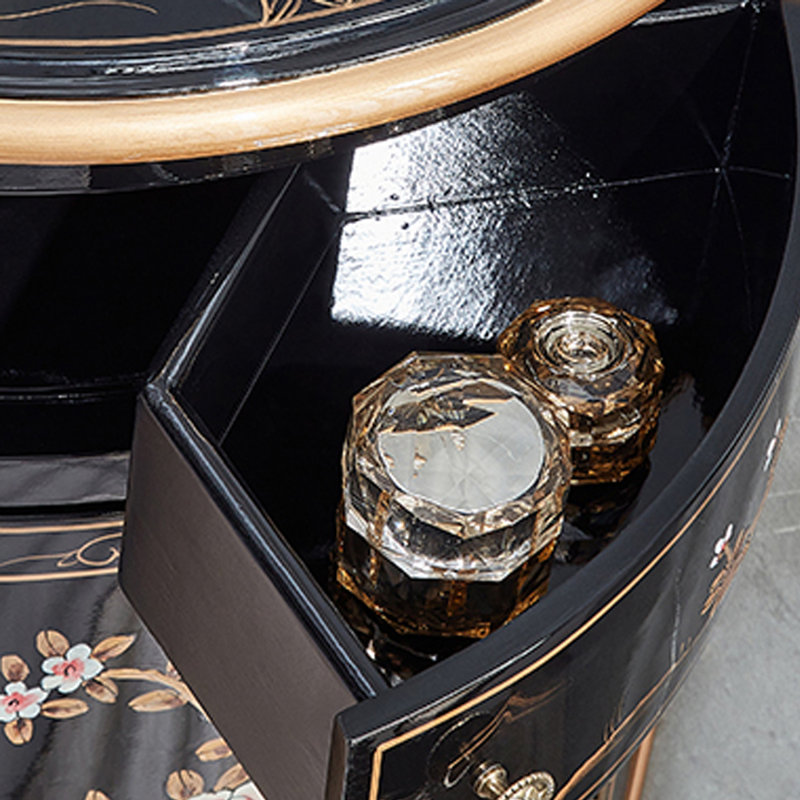 Buffet demi-rond en bois massif de style américain