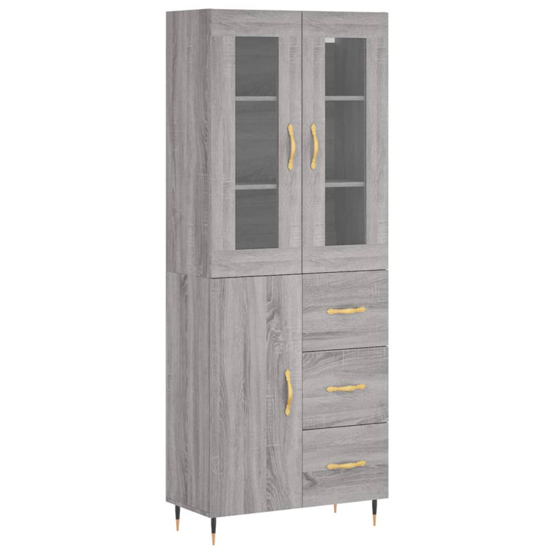 Kopervik 69.5 Wide 3 Drawer, Grey Sonoma