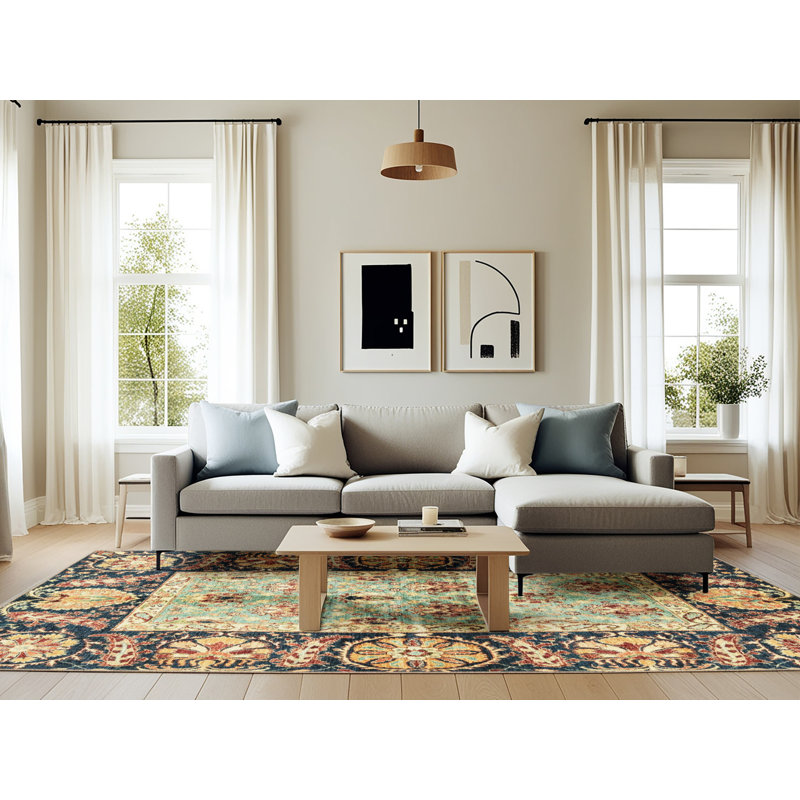 Abstract Indoor Rug, Rectangle 6' x 9'