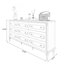 Armoire d'appoint en bois manufacturé blanc massif