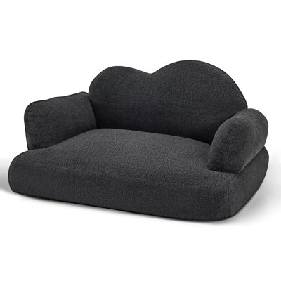 37.4" Width Dog Sofa Couch with Non-Slip Base, Cloud-Shaped Dog Sofa Bed, No Assembly Needed
