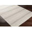 Tapis rayé en laine taupe / crème tissé à plat à la main-867288814