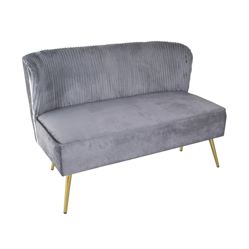 Maleka Loveseat, Silver Gray, 32.3" H x 46.7" W x 27.2" D