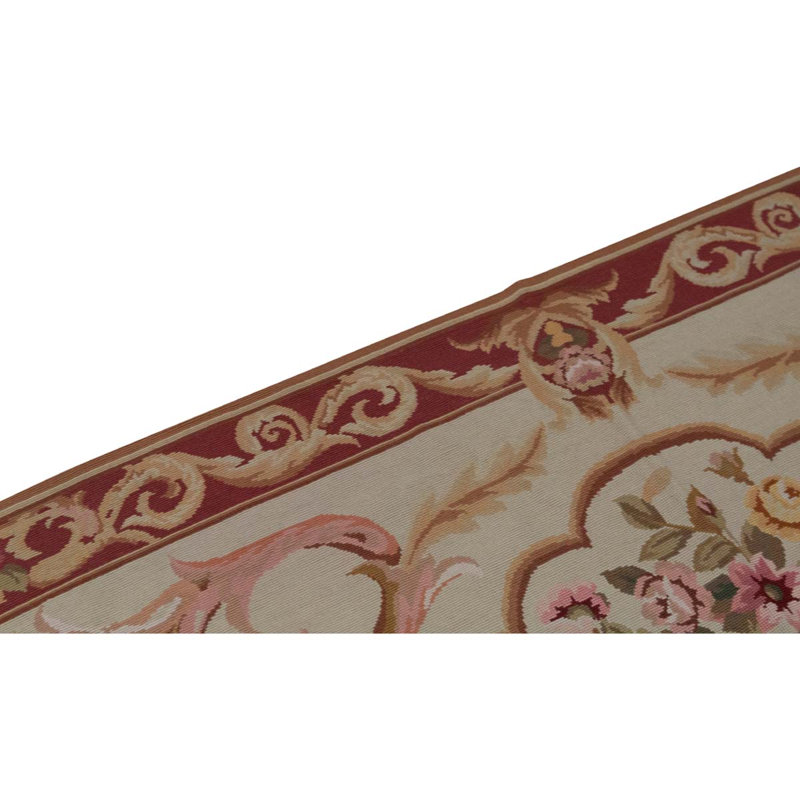 Tapis oriental rouge / blanc noué à la main de haute qualité