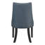 Chaises d'appoint modernes 2 pièces en tissu texturé gris-bleu, pieds en finition noyer foncé, utilisation dans la salle à manger, chaises en tissu d'une capacité de poids de 250 lb, endurance du bois
