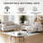 3+2 Linen Sectional Sofa Set with Storage Ottoman & Pockets-867118854
