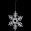 Snowflake Acrylic Christmas Ornaments - 7" - Clear - Set Of 6