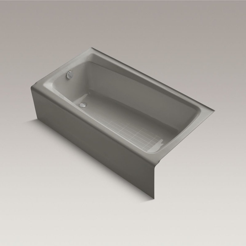 Mendota 60" x 32" Soaking Bathtub, Cashmere, Left