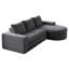 Chenille, 99 po, nuage courbé, modulaire, méridienne, 3 places, moderne, sans os, en forme de L, canapé, double coussin, éponge à haute résilience, rembourrage de la nuque rembourrée, densité de rebond lente-696968778