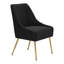 Chaise d'appoint en velours noir et or-1736600445