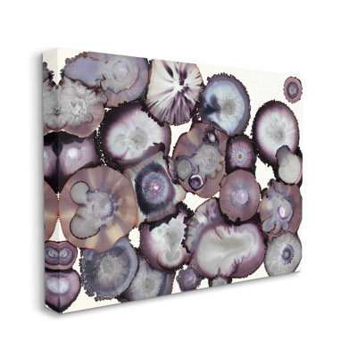 Géode abstraite grise et mauve