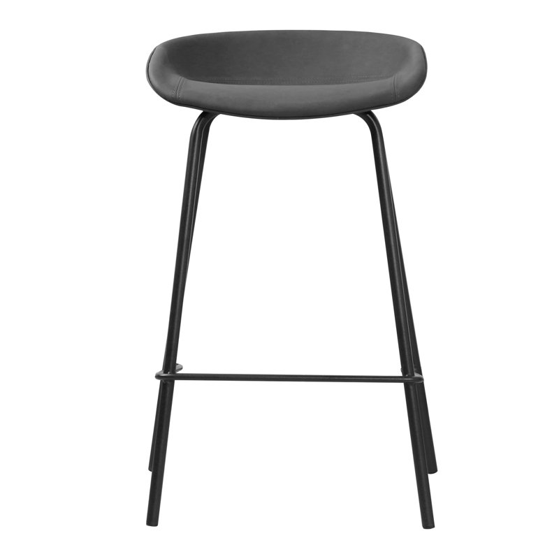 Tabouret Kuhl Moulden, Gris fer, Tabouret de comptoir (siège d'une hauteur de 25,