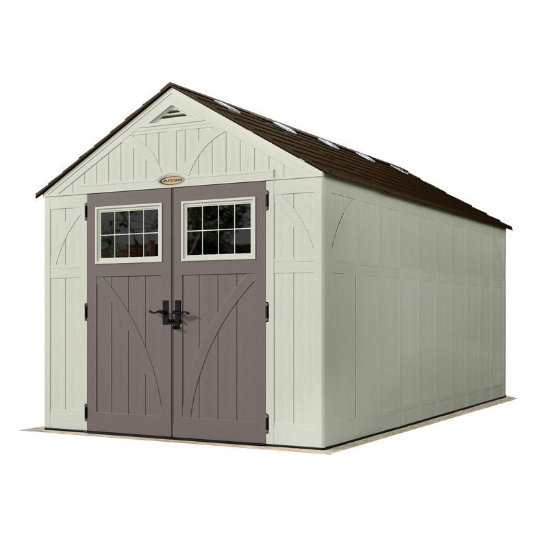 Stackhouse 8 Ft. W x 16 Ft. D Apex Plastic/Metal Shed