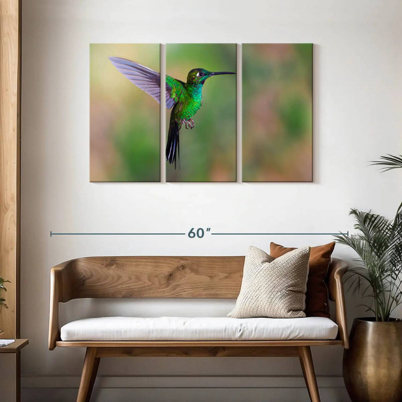 Brampt Green Fronted Hummingbird, 28" H x 45" W