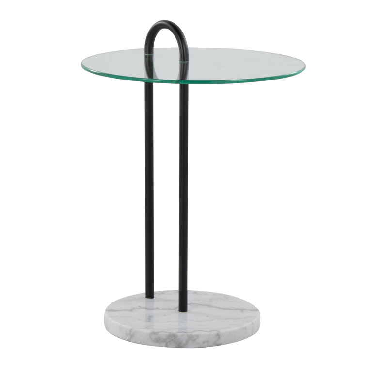 Reasor Glass Top End Table