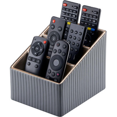 Support de télécommande en cuir PU à 3 fentes, boîte de rangement pour articles divers