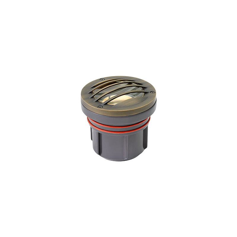Grill Top Matte Bronze Low Voltage Well Light, Halogen, 50W