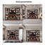 Étagère de rangement 86,61 po en bois massif brun de style chinois