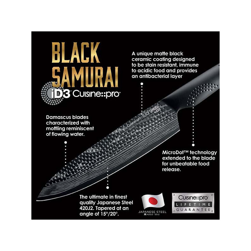 Cuisine::pro® iD3® BLACK SAMURAI   Steak Knife Set 4 Piece