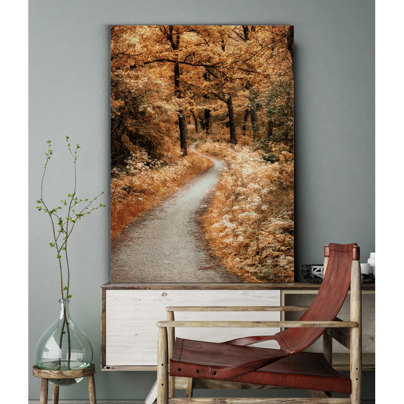 «Winding Path», reproduction de peinture à l'huile sur toile tendue, H 18 po x l 27 po x P 1,5 po