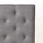 Tête de lit simple capitonnée Musawer en tissu gris, H 54,41 po x l 38,6 po x P 2,15 po Musawer