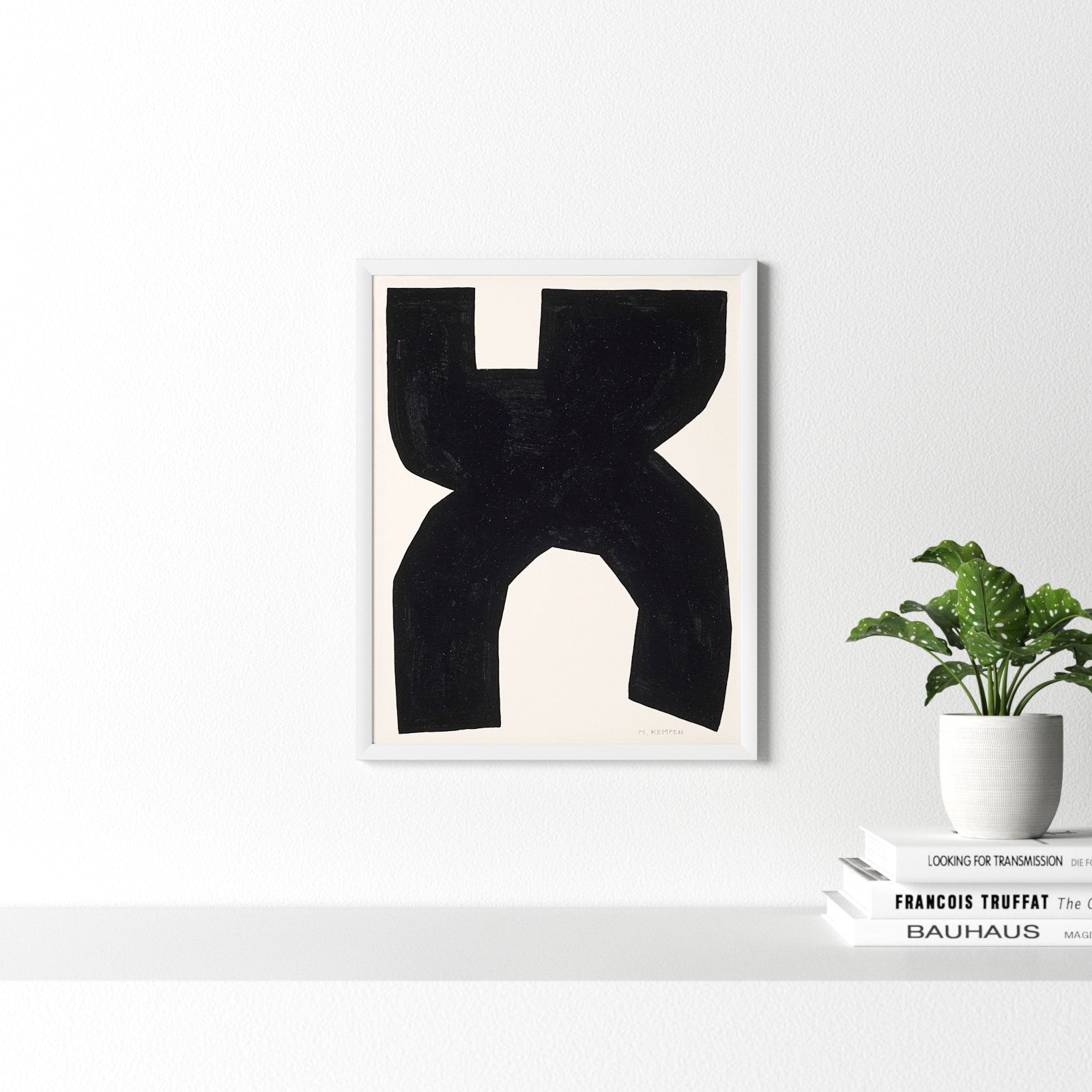 Module On White 1 by Michael Kempen, 20" H x 16" W x 1.25" D, White